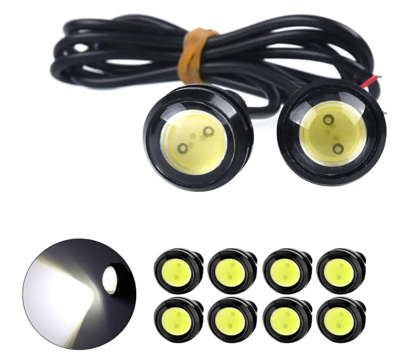 18mm White Eagle Eye LED Light Bulbs 9W DRL  Daytime Running Lights