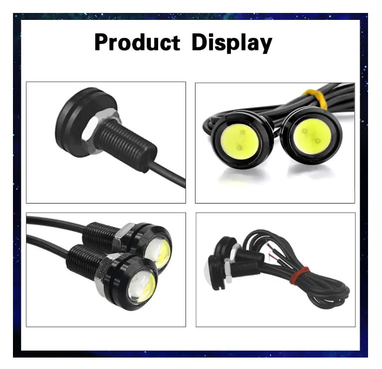 18mm White Eagle Eye LED Light Bulbs 9W DRL  Daytime Running Lights