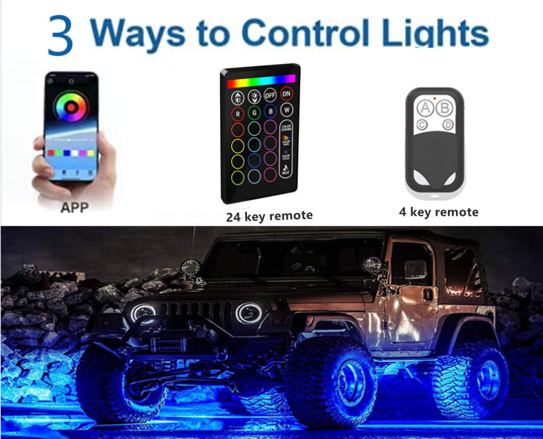 RGB LED Rock Underglow Light Kit-8 Pods