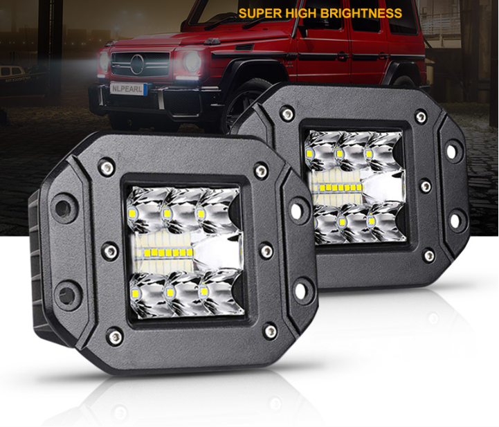 2PCS 5Inch 12V-24V 48W LED Work LIght Waterproof Off Road Car Light Bar LED Lights