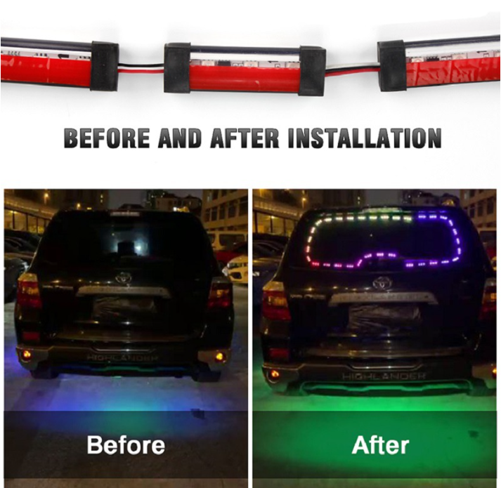 RGB Car Window Decorative Led Lights With Bluethooth