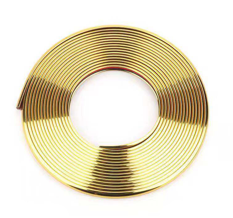 8M Car Protection Roll Car Wheel Rim Sticker Chrome Wheel Decoration Auto Tire Rims Plated Strip Decoration Car-styling Exterior