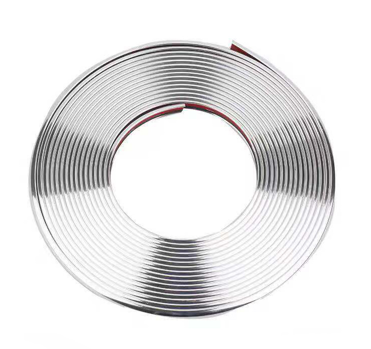 8M Car Protection Roll Car Wheel Rim Sticker Chrome Wheel Decoration Auto Tire Rims Plated Strip Decoration Car-styling Exterior