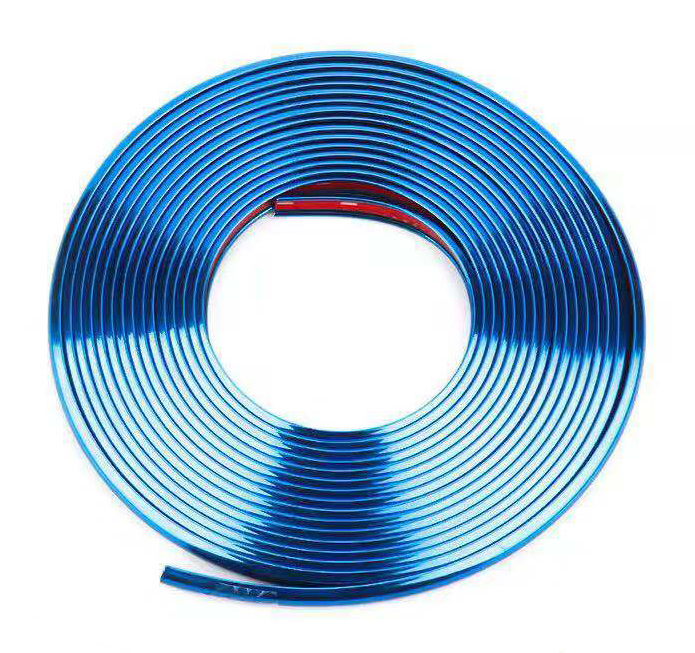 8M Car Protection Roll Car Wheel Rim Sticker Chrome Wheel Decoration Auto Tire Rims Plated Strip Decoration Car-styling Exterior