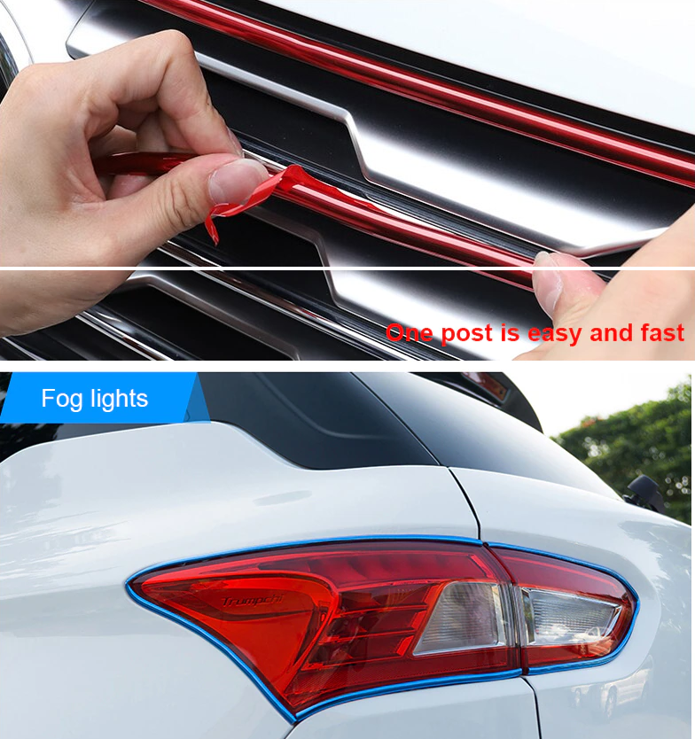 8M Car Protection Roll Car Wheel Rim Sticker Chrome Wheel Decoration Auto Tire Rims Plated Strip Decoration Car-styling Exterior