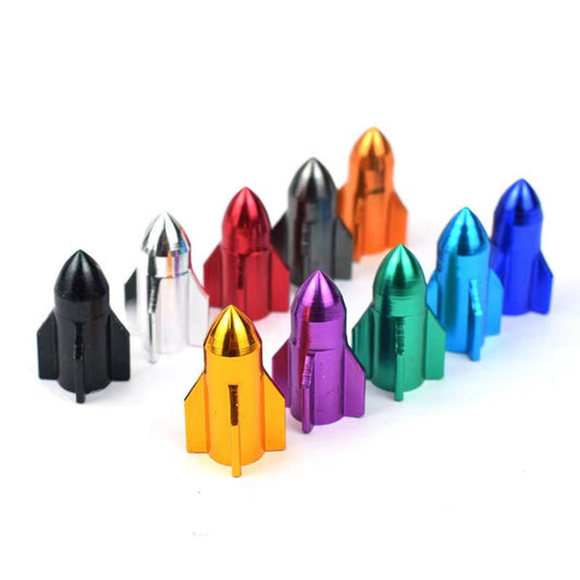 4PCS Tire Valve Stem Caps Bullet Rocket Style