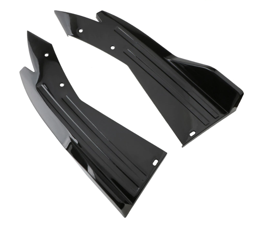 Universal Carbon Fiber Car Bumper Spoiler Rear Lip Angle Splitter Diffuser Winglet Wings Anti-crash modified Car Body Side Skirt