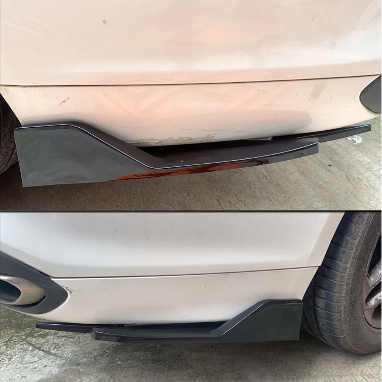 Universal Carbon Fiber Car Bumper Spoiler Rear Lip Angle Splitter Diffuser Winglet Wings Anti-crash modified Car Body Side Skirt
