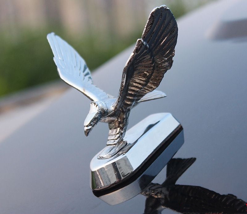 3D Eagle Head Decoration Front Fender Mudguard Alloy Statue