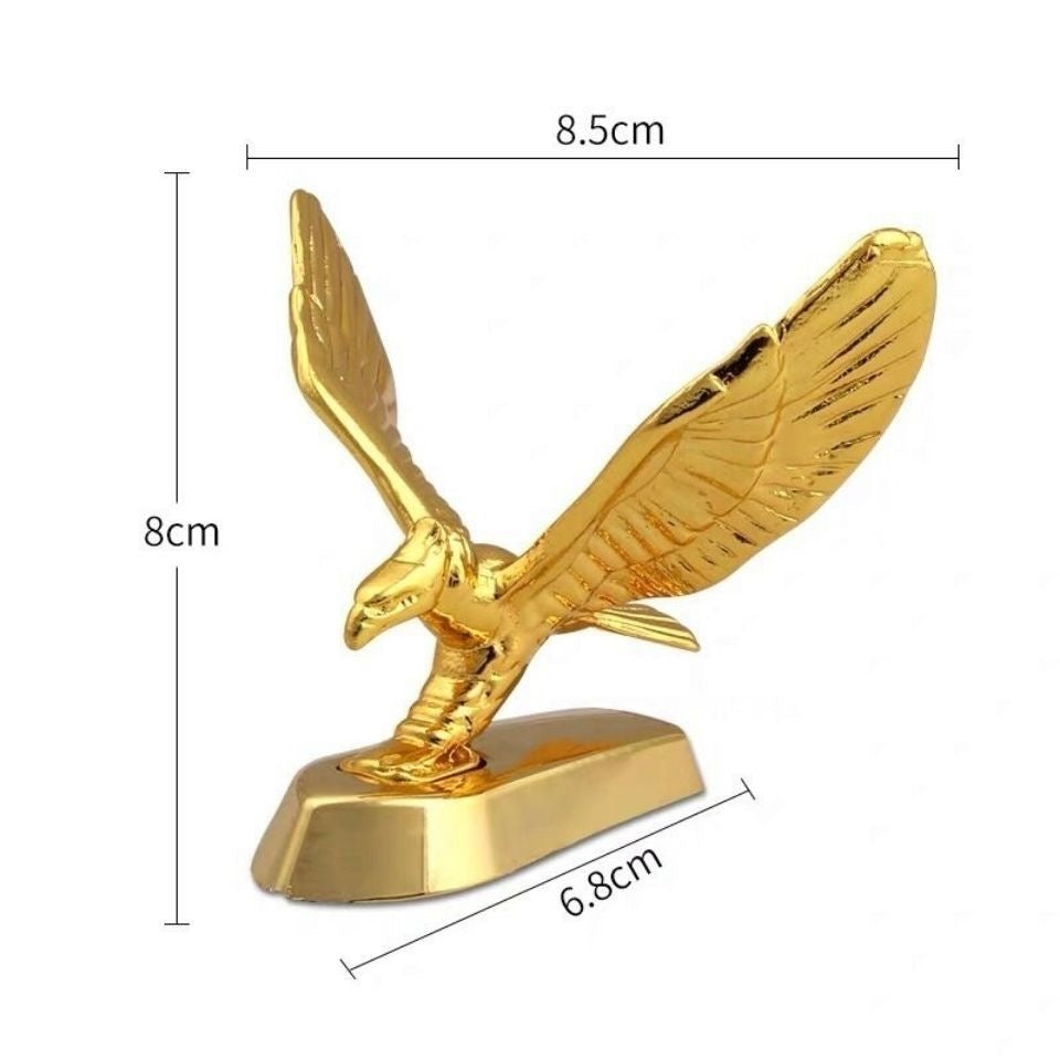 3D Eagle Head Decoration Front Fender Mudguard Alloy Statue
