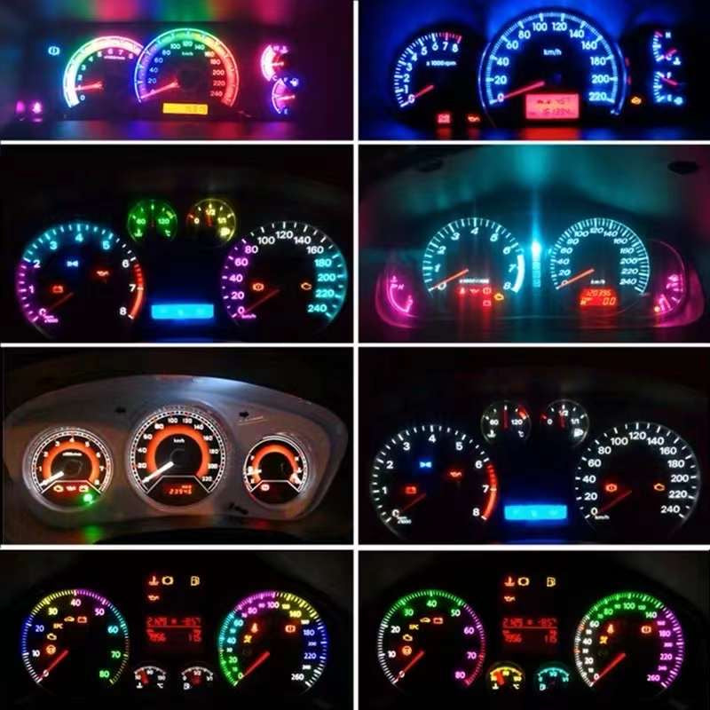 12V T5 Car Wedge COB  light bulb -7 Colors