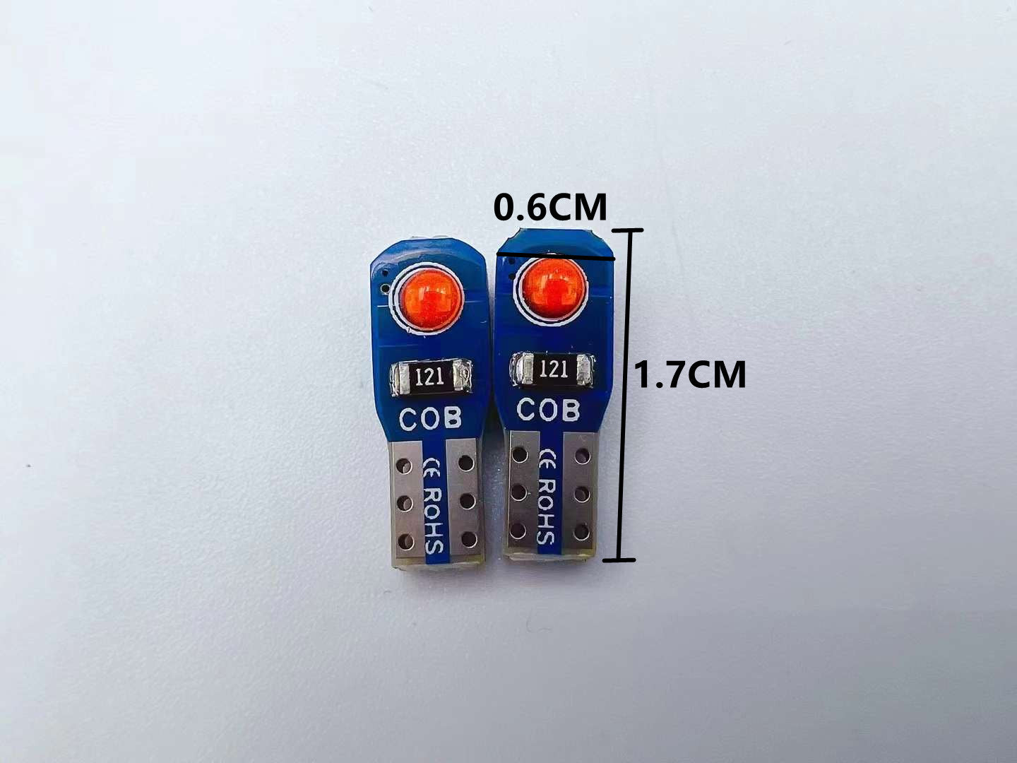 12V T5 Car Wedge COB  light bulb -7 Colors