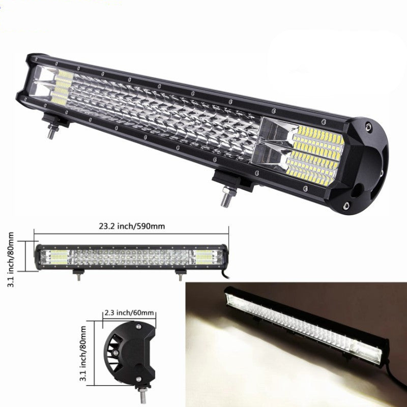 324W Triple Row Spot Flood Beam Light Bar Driving LED Work Lights