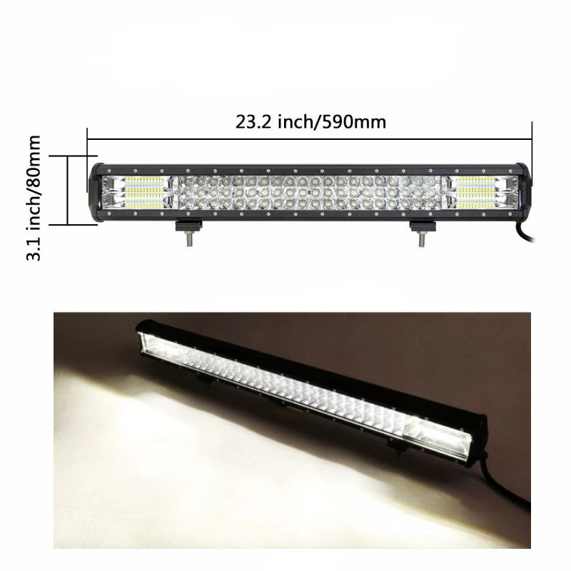 324W Triple Row Spot Flood Beam Light Bar Driving LED Work Lights