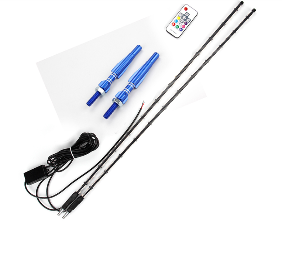 12V LED Whip Light Universal RGB LED Flagpole Lamp Colorful Antenna  Decorative Light