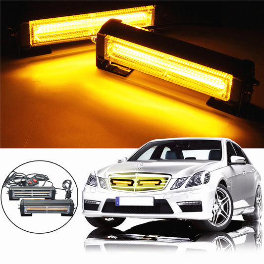 2Pcs 12V 36W Car COB LED Strobe Light Emergency Warning Flashing Light