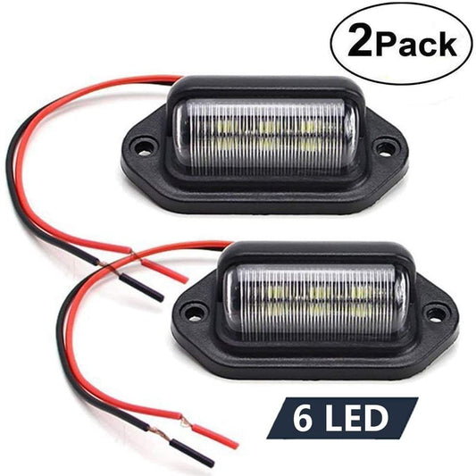2PCS 12V LED Exterior Number  Plate Light/Interior Courtesy Dome/Roof Led Light