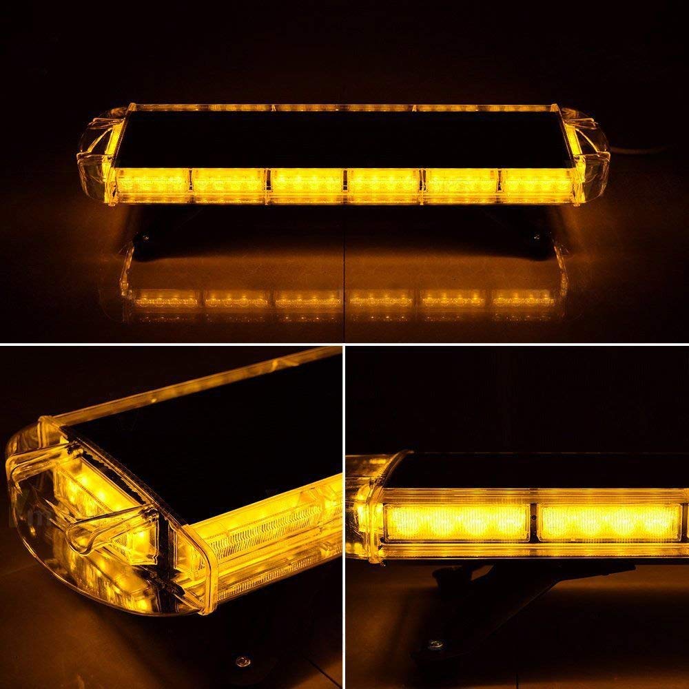 30"Inch 56 LED Amber LED Emergency Strobe Light Warning Flashing LightBar