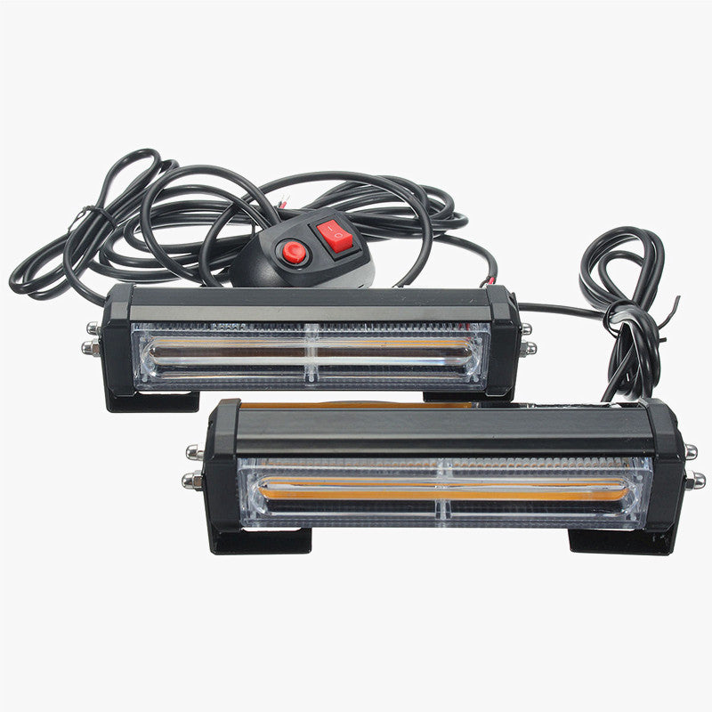 2Pcs 12V 36W Car COB LED Strobe Light Emergency Warning Flashing Light