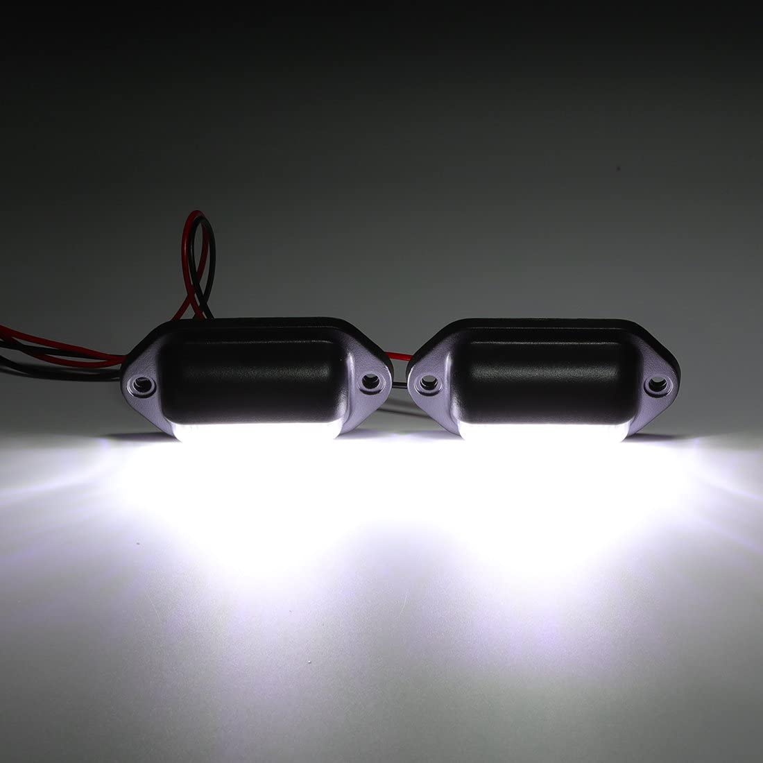 2PCS 12V LED Exterior Number  Plate Light/Interior Courtesy Dome/Roof Led Light