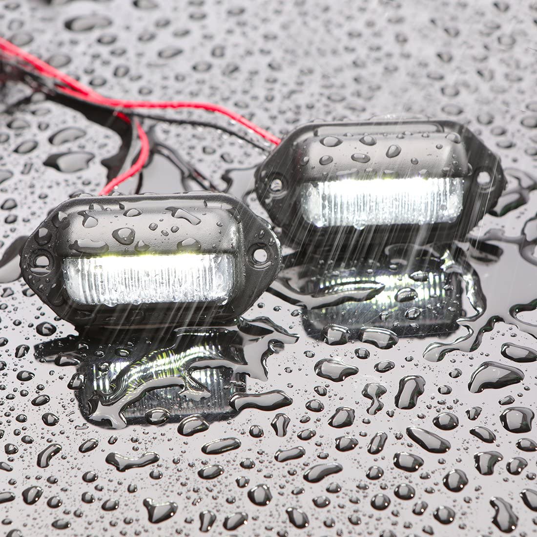 2PCS 12V LED Exterior Number  Plate Light/Interior Courtesy Dome/Roof Led Light