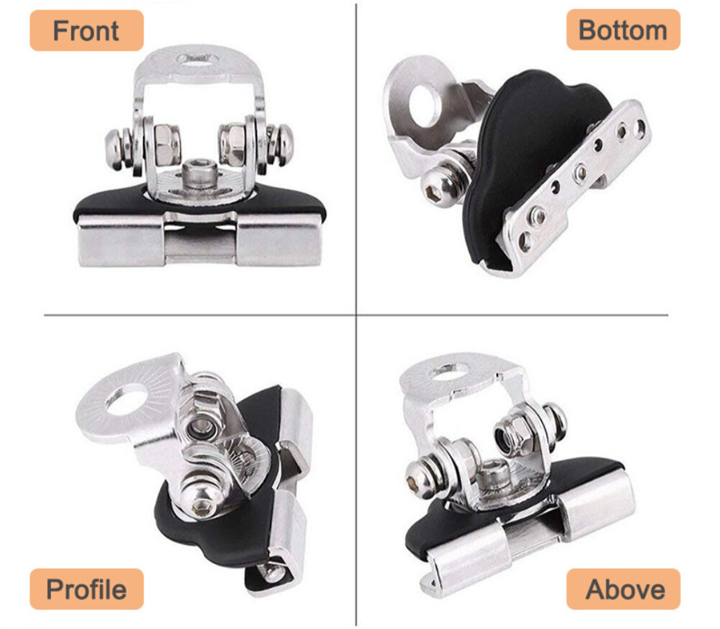 2pcs Universal Work Lights Bar Bracket Fixed Clip Hood Mounted Lamp Holder