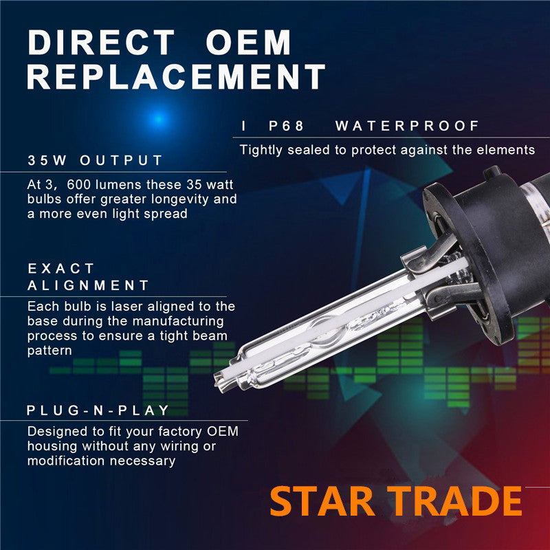 35W D2S HID Headlight Bulbs 6000K/8000K--2PCS