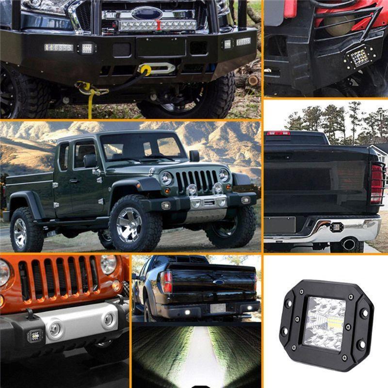 2PCS 5Inch 12V-24V 48W LED Work LIght Waterproof Off Road Car Light Bar LED Lights