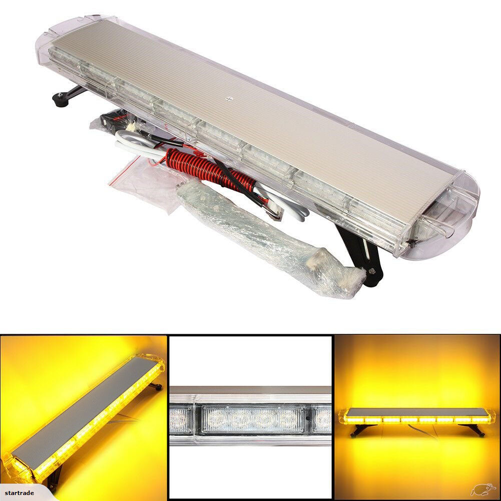 38"  72 LED Car Amber LED Emergency Strobe Light Warning Flashing Light Bar