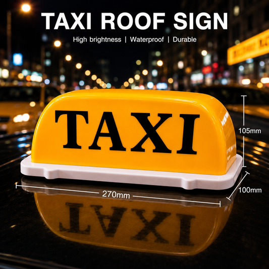 Rechargeable LED Taxi Light – Waterproof Car Roof Light with Magnetic Base