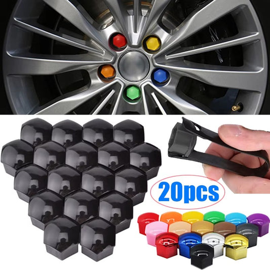 20PCS Car Wheel Nut Caps – Anti-Rust Bolt Covers 19/21mm