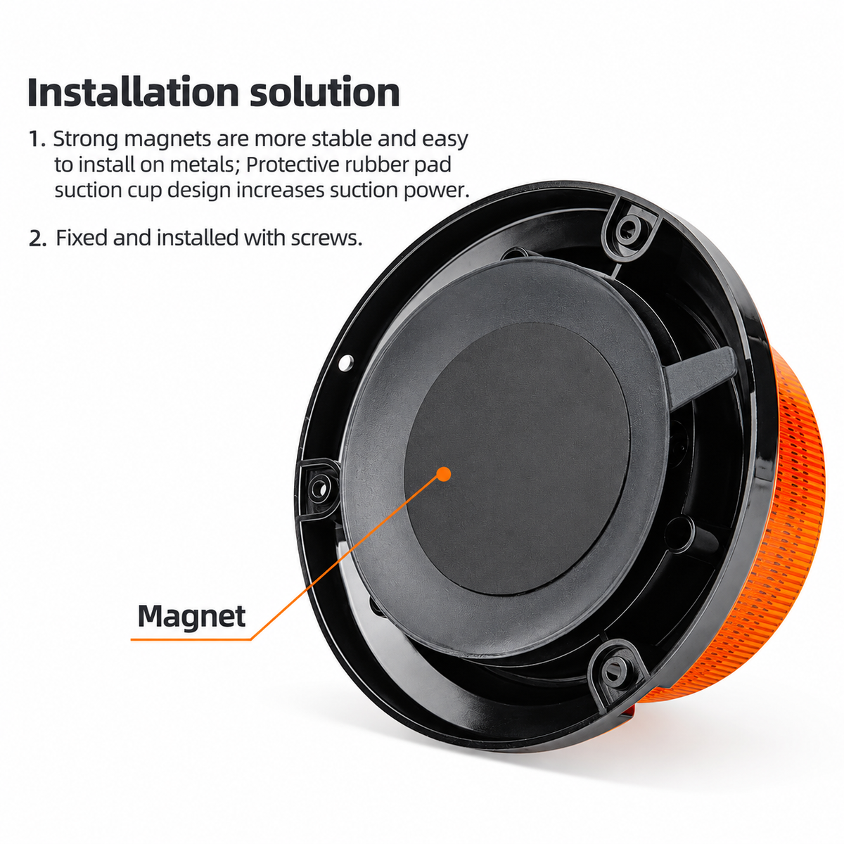Solar-Powered Magnetic LED Warning Light – Car Roof Emergency Strobe Light