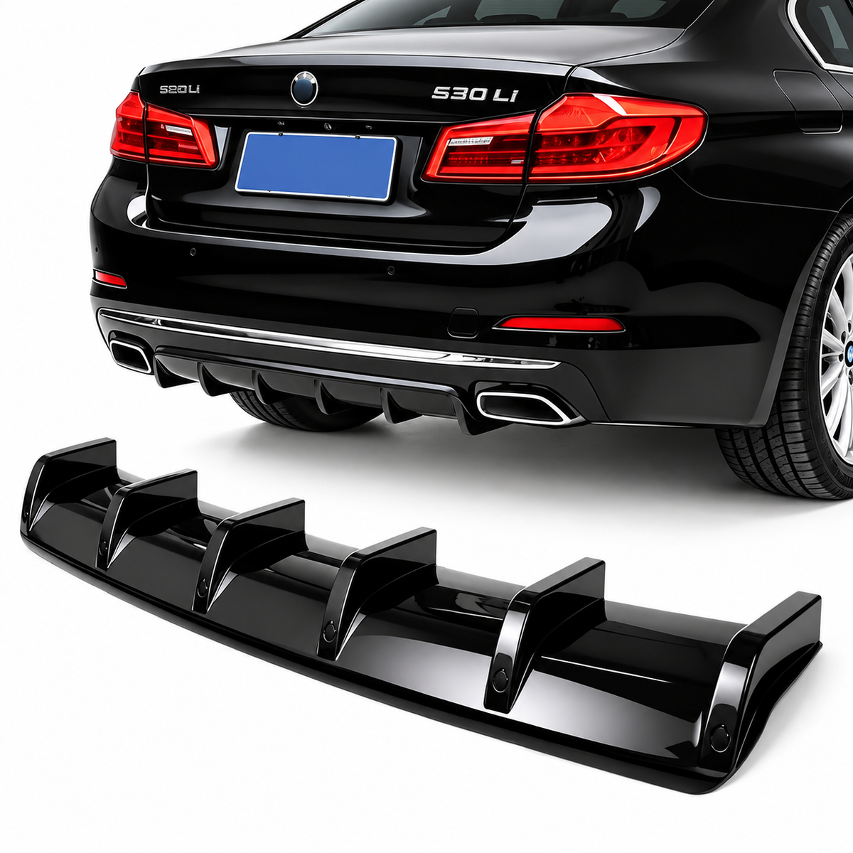 92cm Universal Shark Fin Rear Bumper Diffuser Lip