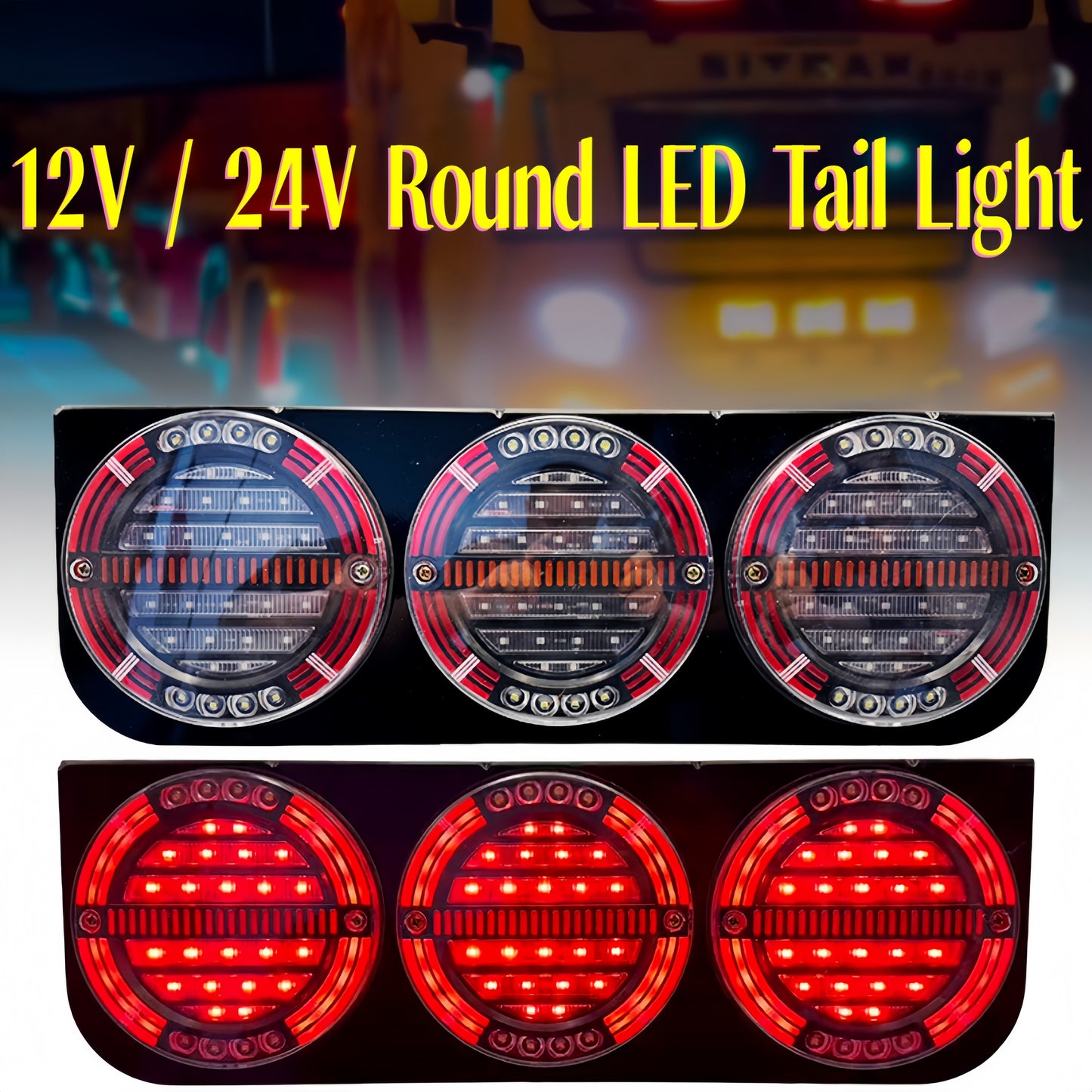 1 PAIR 12V-24V Universal LED Trailer Light – Stop, Tail, Reverse & Indicator