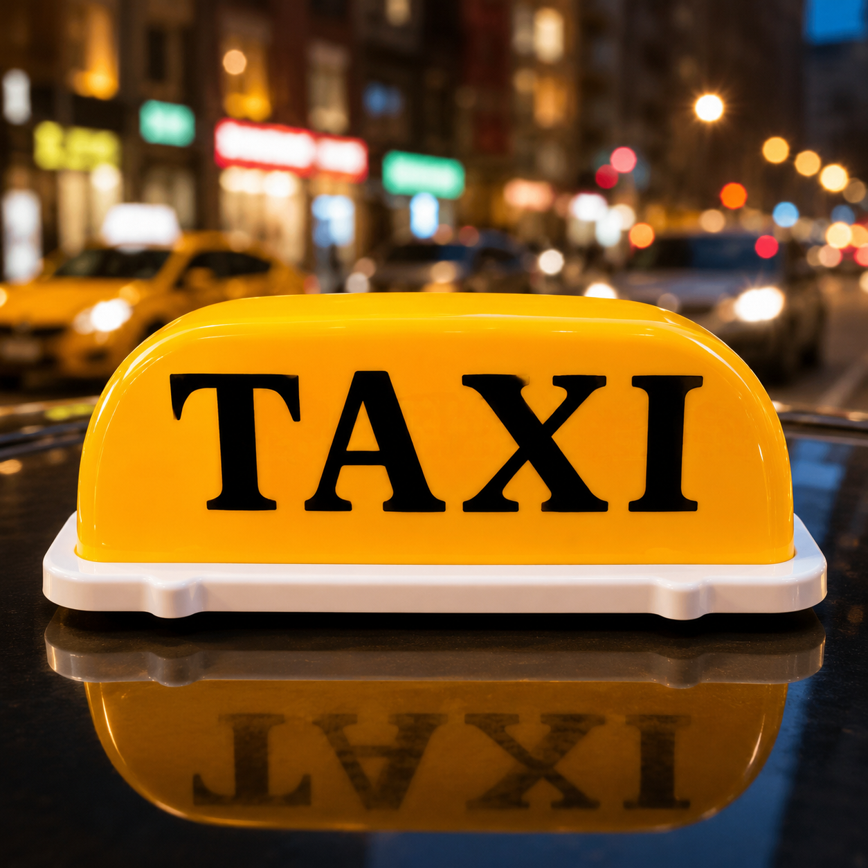 Rechargeable LED Taxi Light – Waterproof Car Roof Light with Magnetic Base