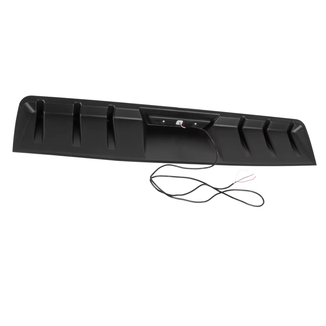Universal Sport Rear Bumper Spoiler with LED Lights – Shark Fin Style
