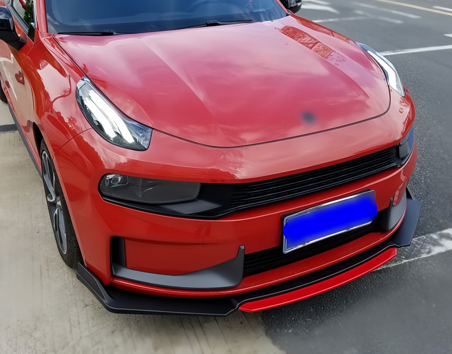 Front Bumper Lip Chin Spoiler ABS Front Bumper Lip Splitter Body Kit (Glossy Black 4pcs/Set)