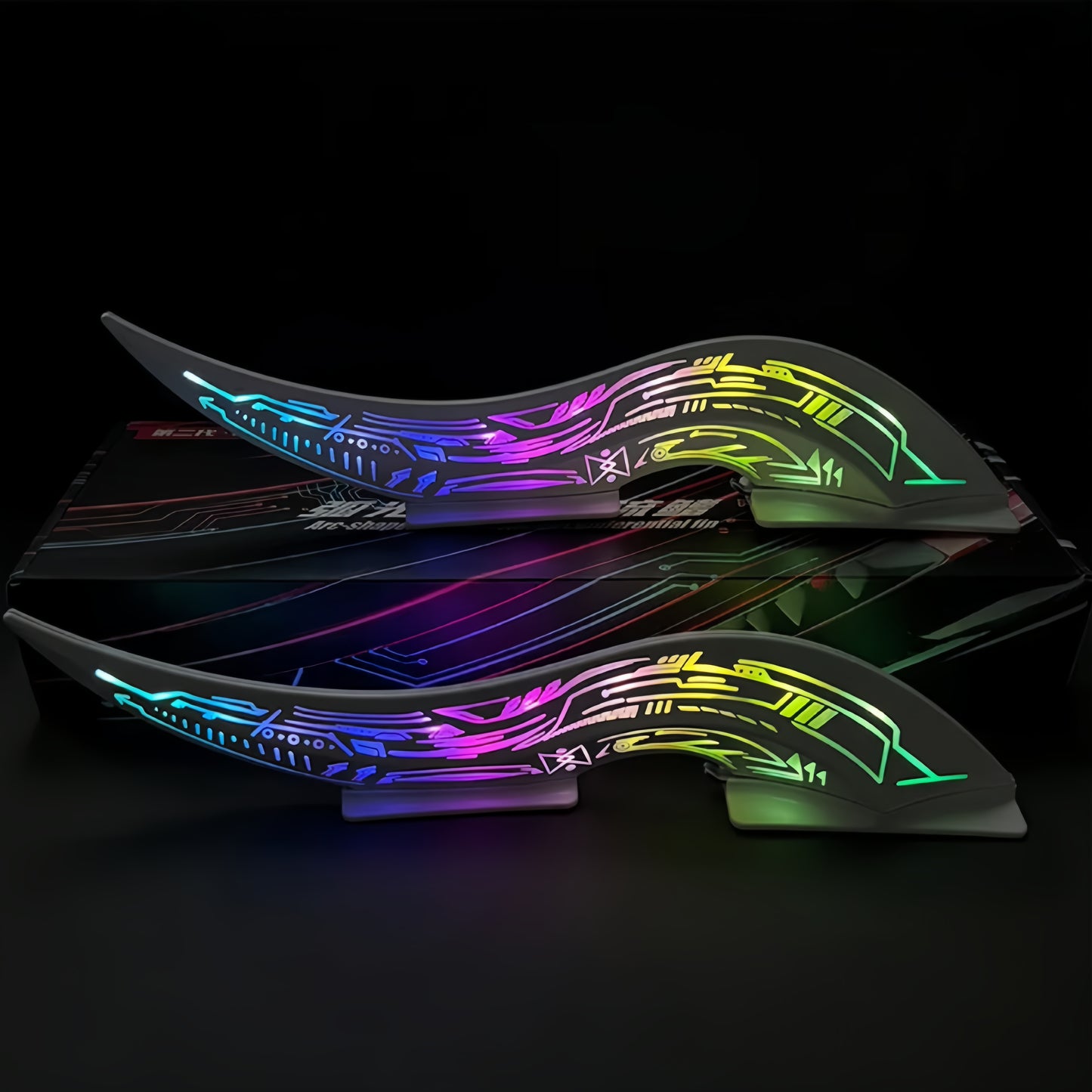 1 Pair Dragon Horn LED Car Roof Lights – Waterproof, 32 Light Effects