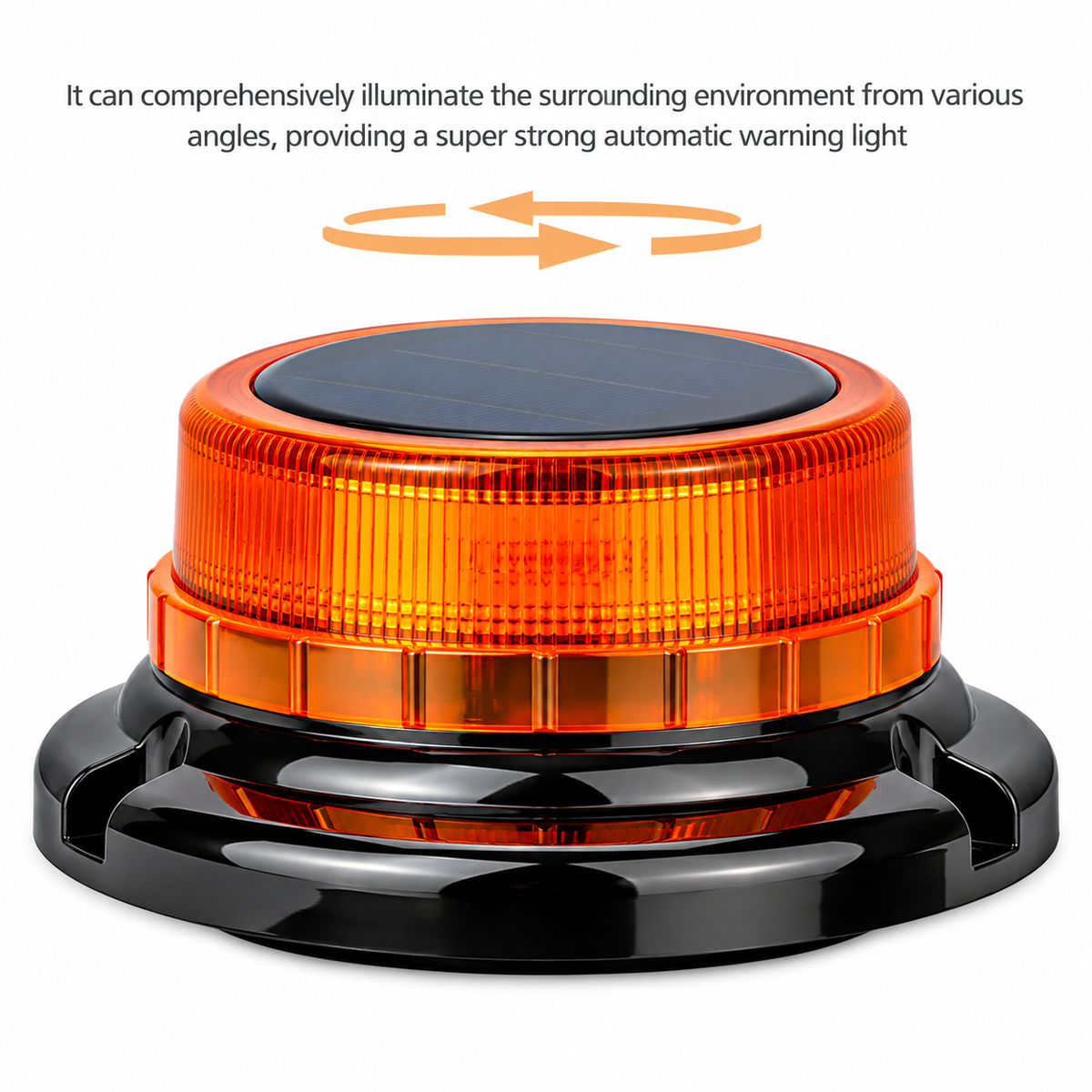 Solar-Powered Magnetic LED Warning Light – Car Roof Emergency Strobe Light