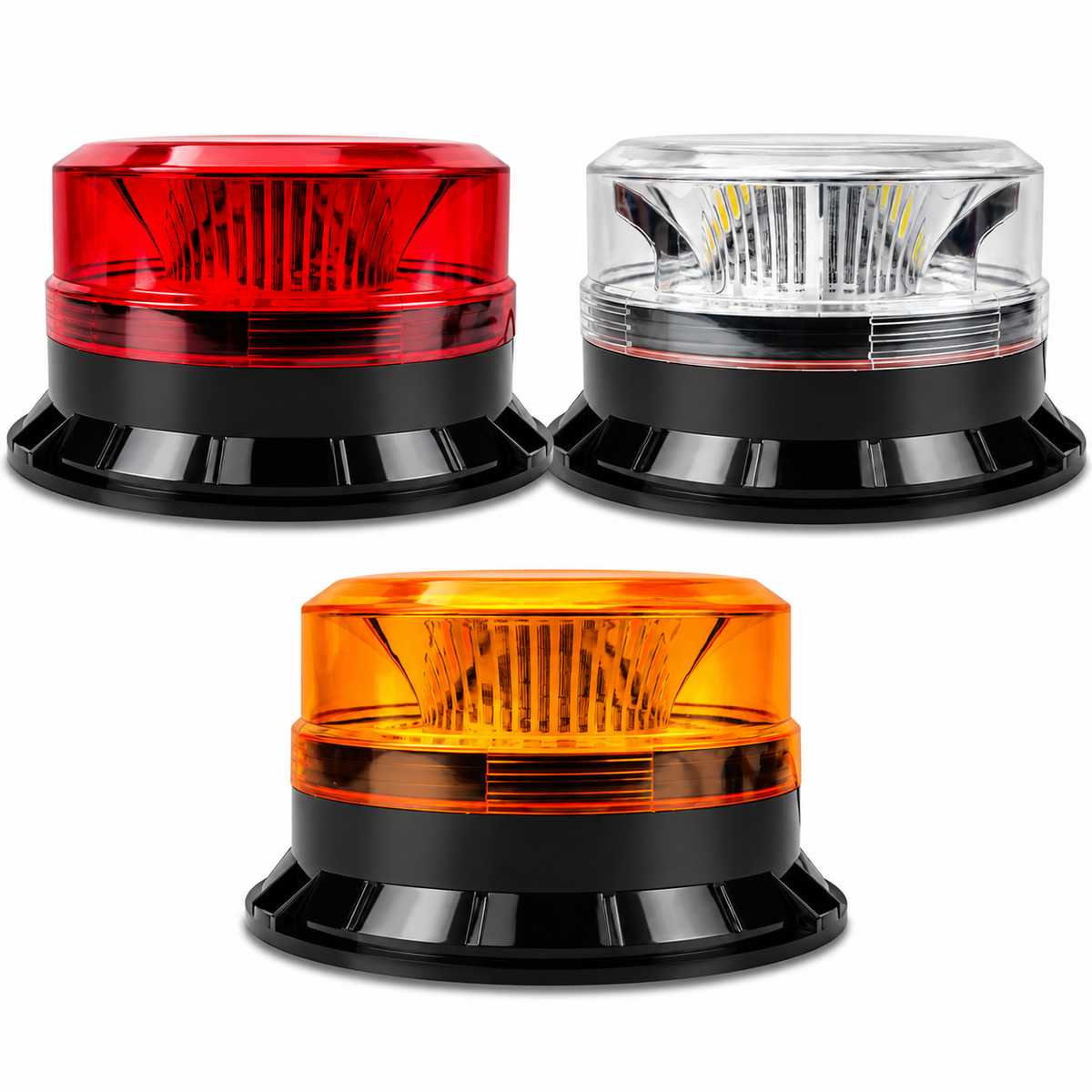 12-24V 36LED Amber Rotating Beacon Light – 12V/24V Magnetic Warning Strobe