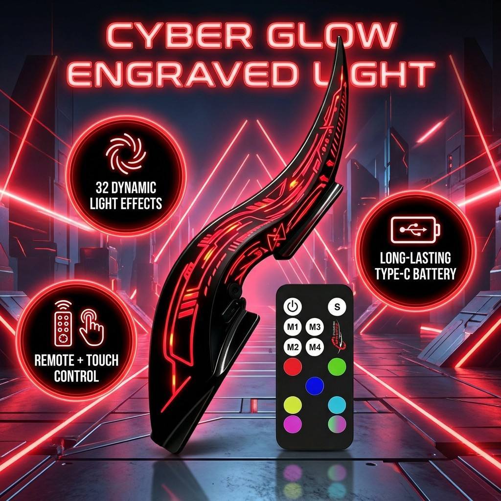 Universal RGB LED Roof Spoiler with Remote, 7-Color Waterproof Car Light