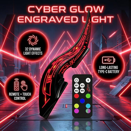 Universal RGB LED Roof Spoiler with Remote, 7-Color Waterproof Car Light