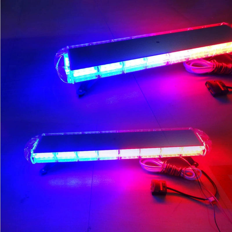 38"  72 LED Car Amber LED Emergency Strobe Light Warning Flashing Light Bar