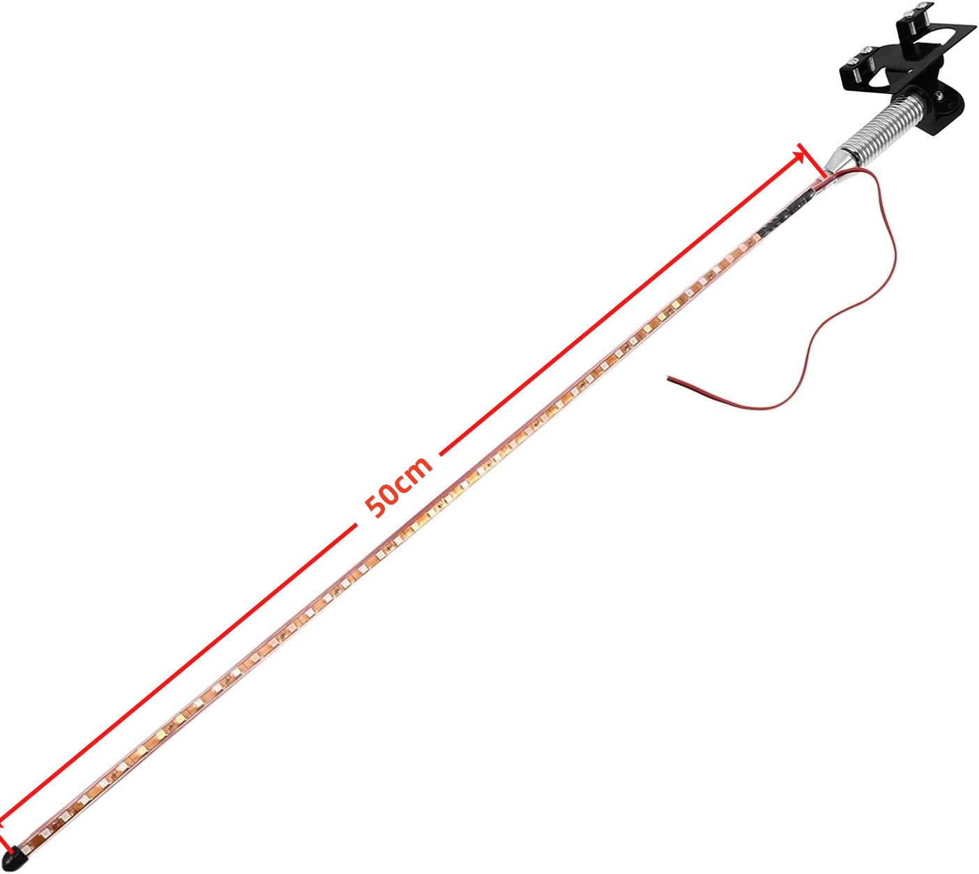 12V 50cm LED Whip Light Weatherproof Lighted Antenna Whip