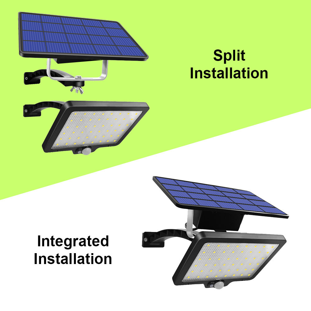 48-LED Solar Outdoor Wall Light – Super Bright, Adjustable Angle & Waterproof