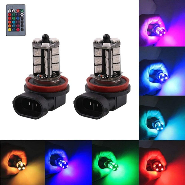 2PCS  LED RGB Fog Lights Bulb