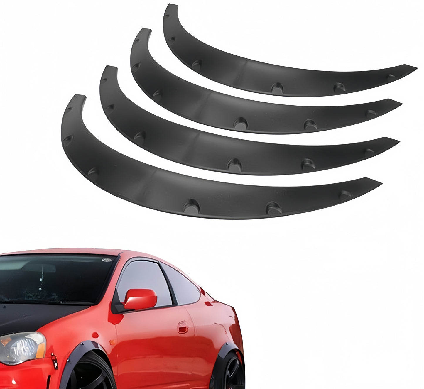 4Pcs 35.03“/890mm Universal Flexible Car Fender Flares
