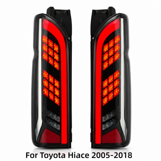 Toyota Hiace 2005–2018 LED Tail Lights – Dynamic Indicators, Upgraded Design