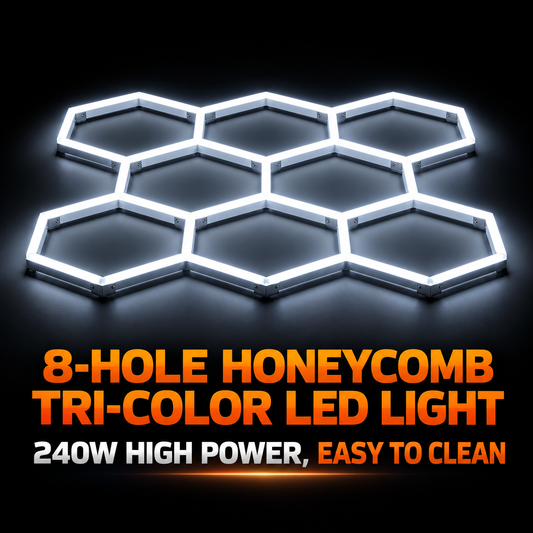 AC-Powered Hexagon LED Garage Light – Honeycomb Ceiling & Wall Light