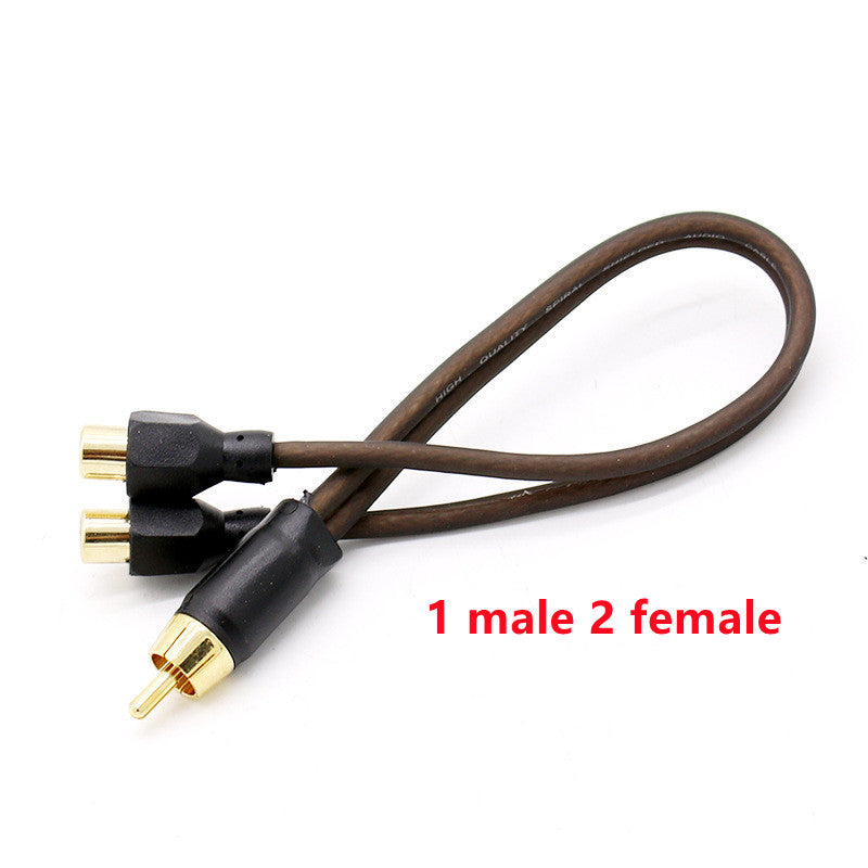 RCA splitter - 1 Male to 2 Female car audio